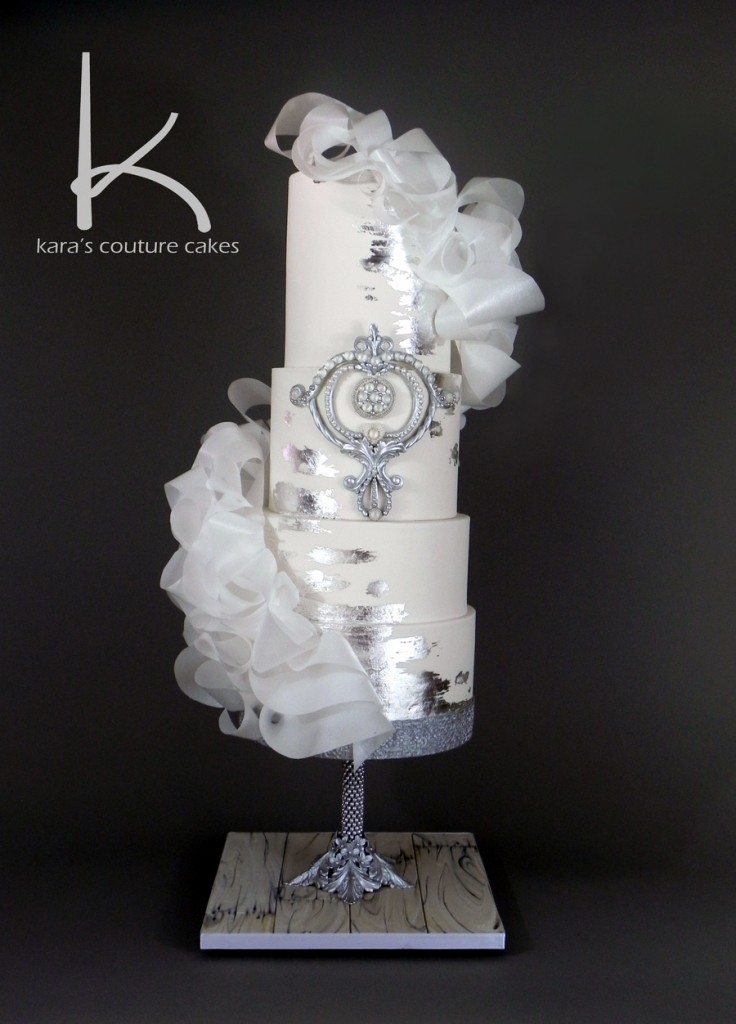 Glitz And Glam Wedding Fashion With Sugar Diamonds And Silver Leaf