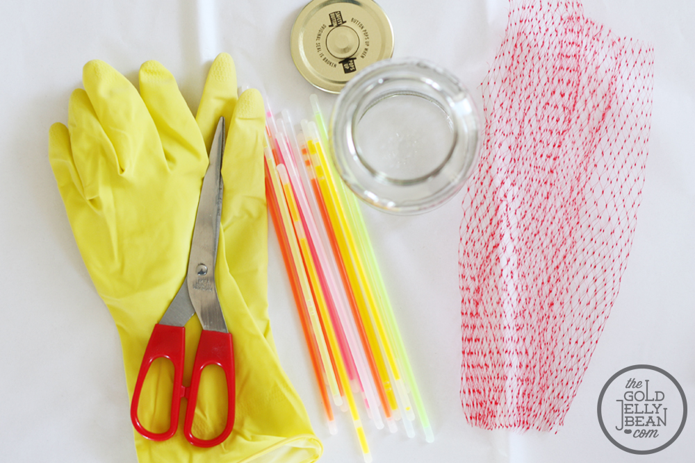 Materials and Tools for the Super Cool DIY Glow in the Dark Jars