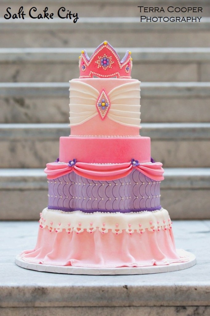 Pink & Purple Princess Cake