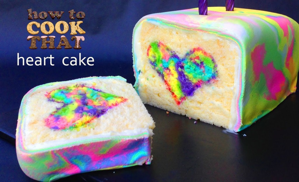 Rainbow Tie-Dye Surprise Cake