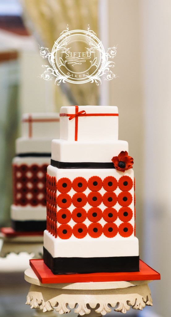 Red And Black Fashion Cake