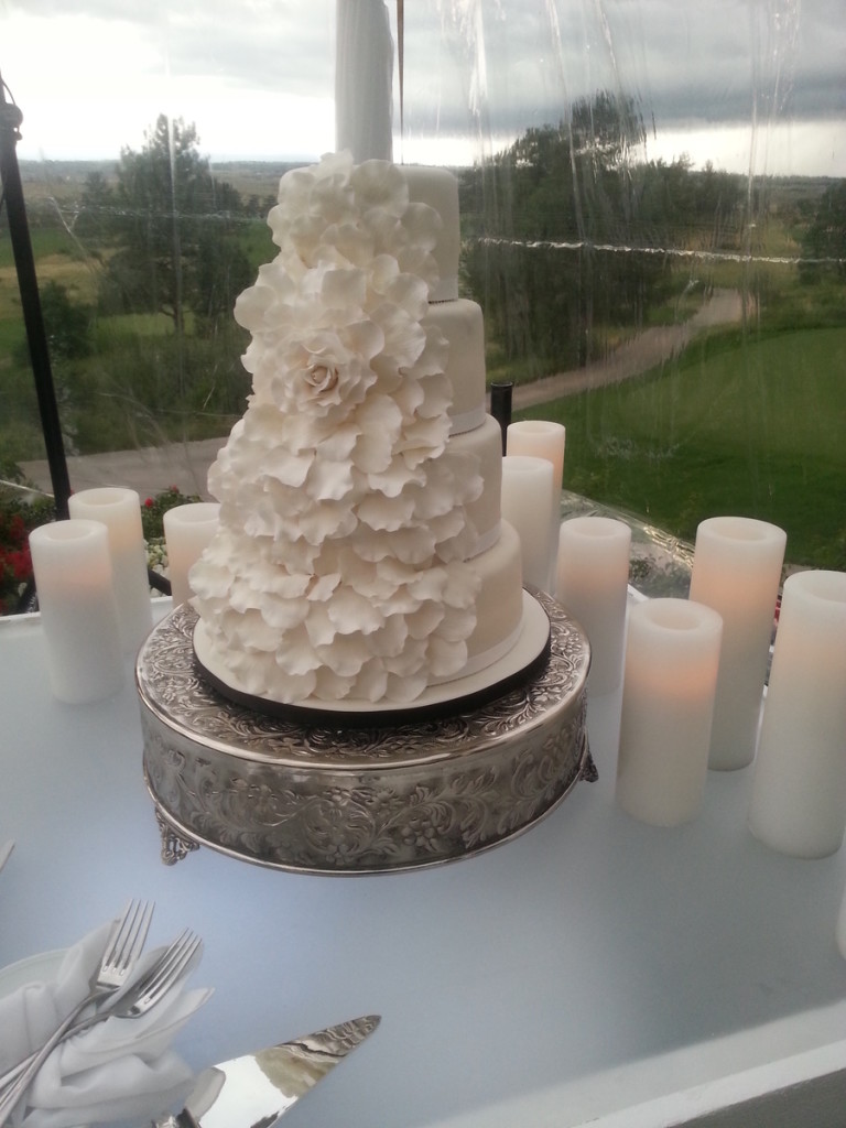 Rose Petal Wedding Cake