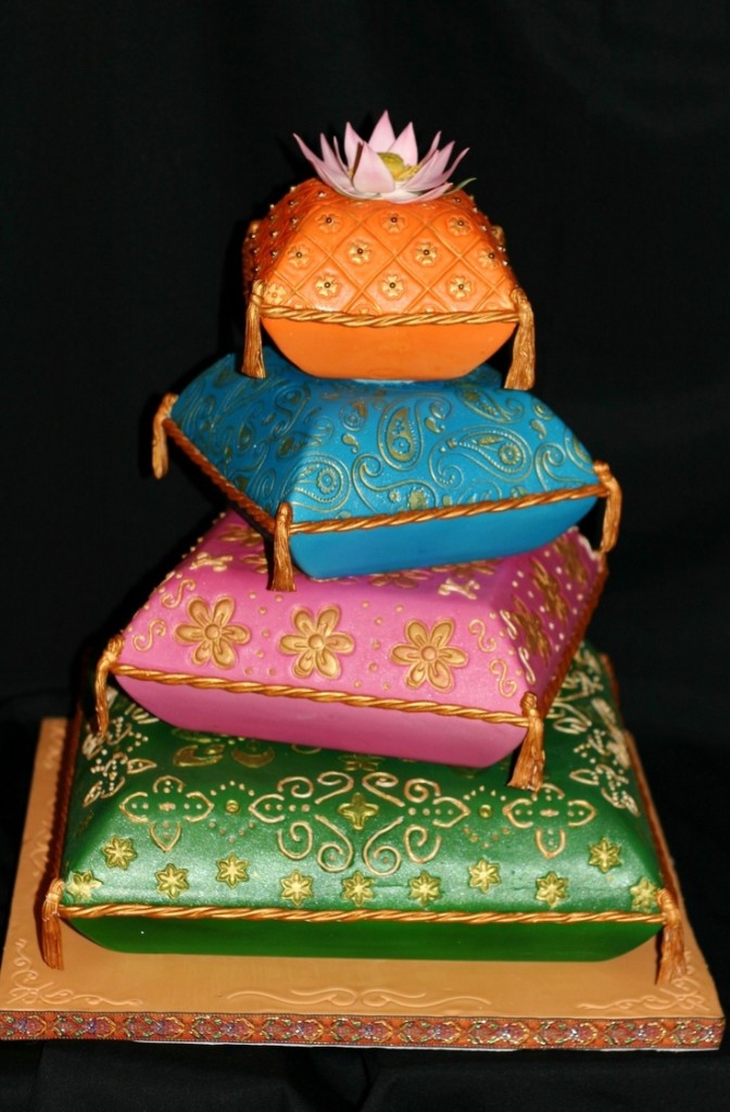 Sari-Inspired Wedding Cake