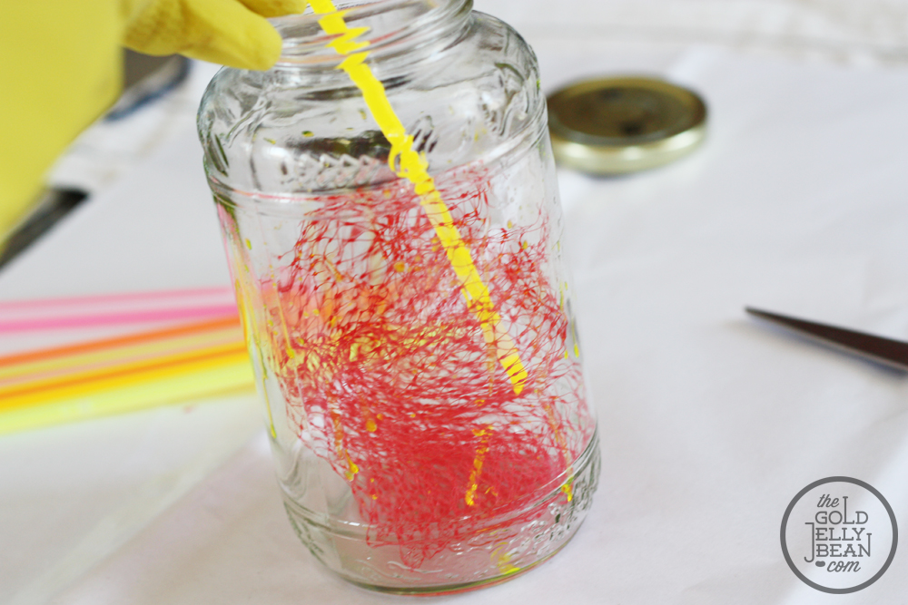 Step 3 for the Super Cool DIY Glow in the Dark Jars