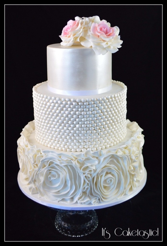 Vintage Pearl Wedding Cake