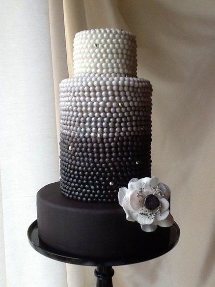 Black, Gray and White Pearl Ombre