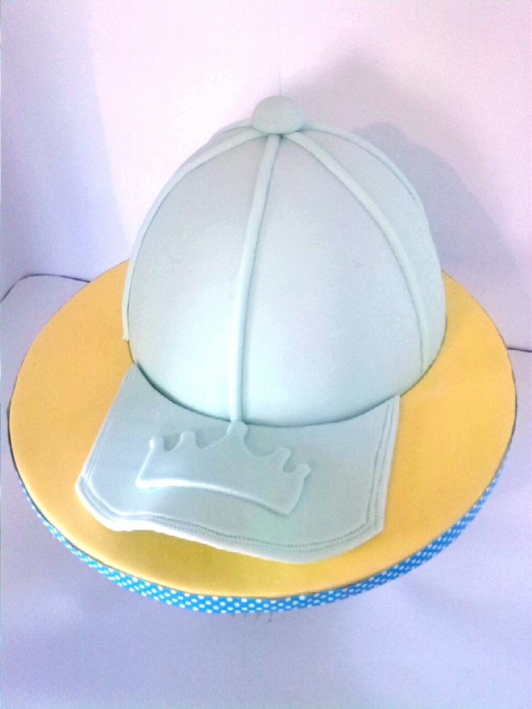 Blue Baby Hat Christening Cake