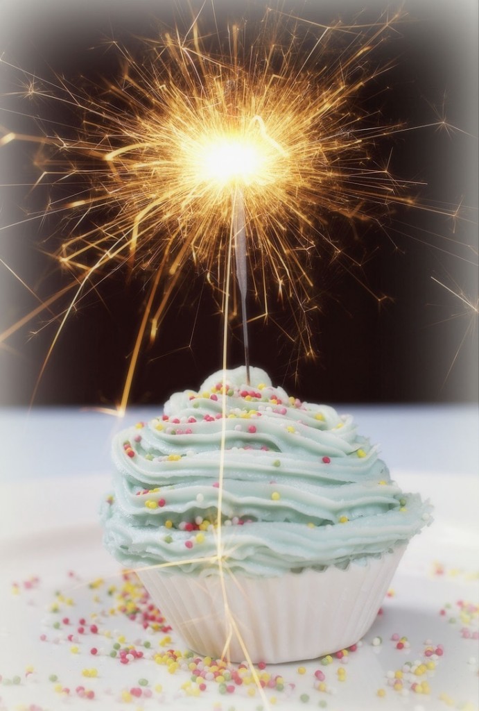 Cupcake with Sparkler