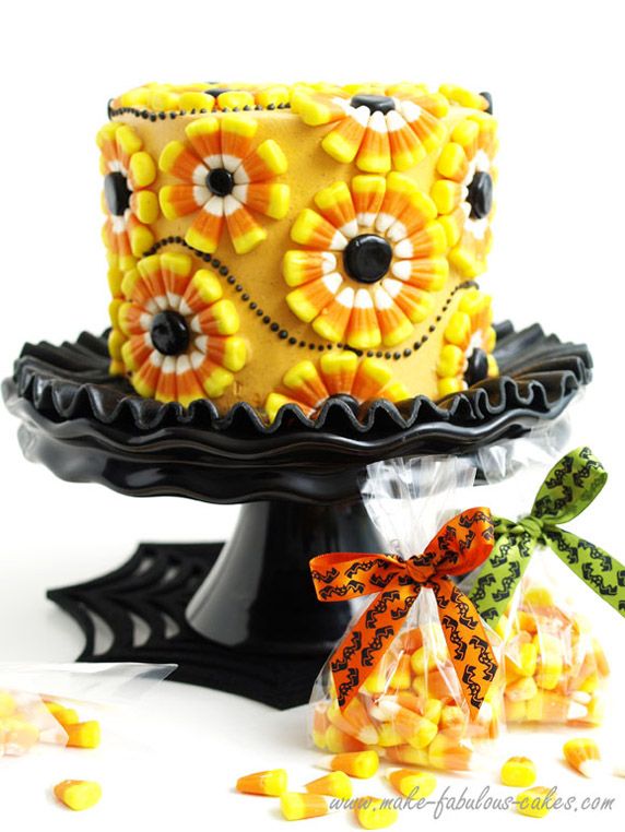 Cute Candy Corn Flower Cake