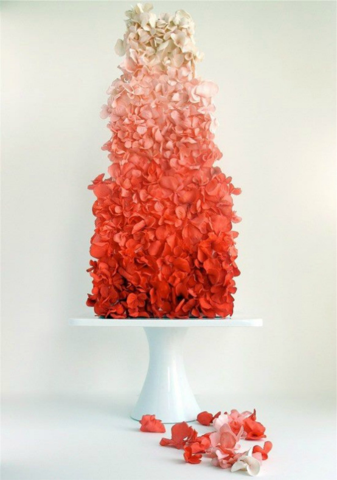 Fantastic Ombre Wedding Cake
