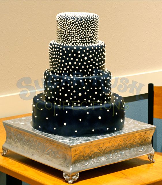 Midnight Blue Wedding Cake