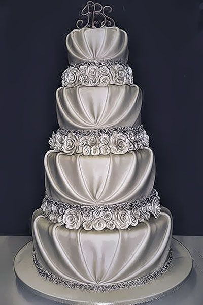 Silver Wedding Cake