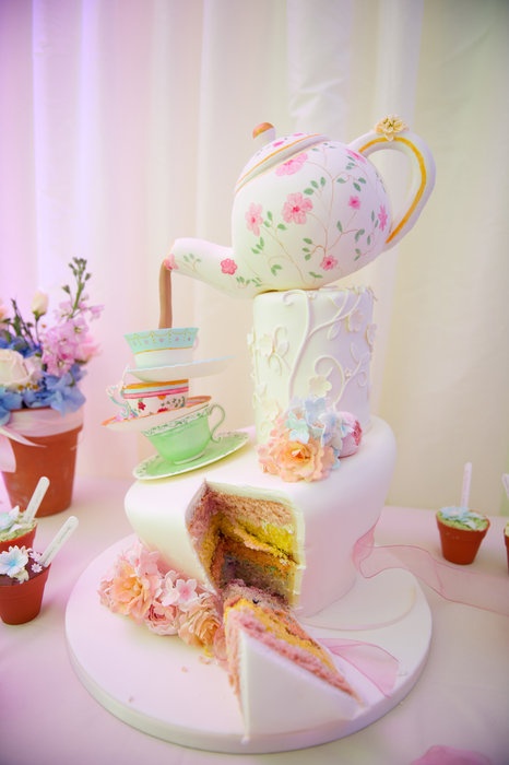 Tea Pot and Cups Wedding Cake