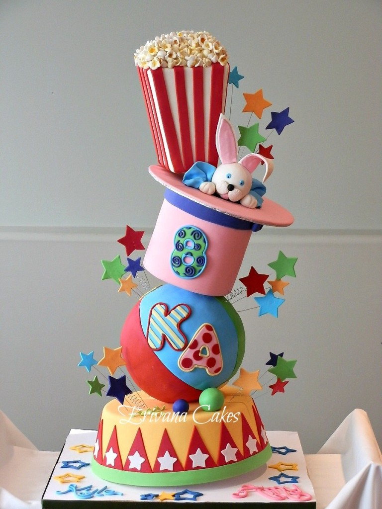 Topsy Turvy Carnival Cake