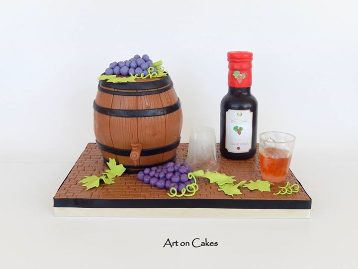 Wine Barrel Cake