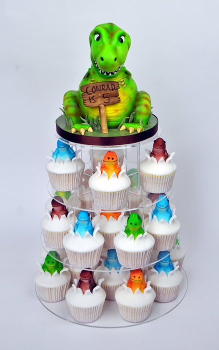 Dinosaur Cupcake Tower