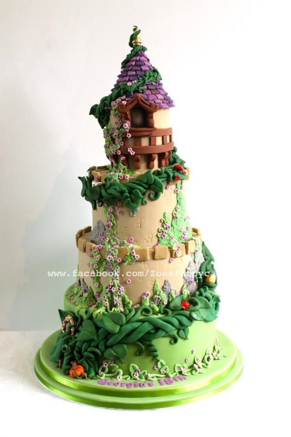 Fairy Tale Castle Cake With Beanstalk
