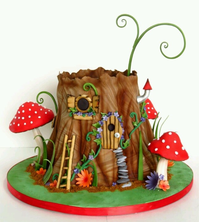 Fairy Tree House Cake