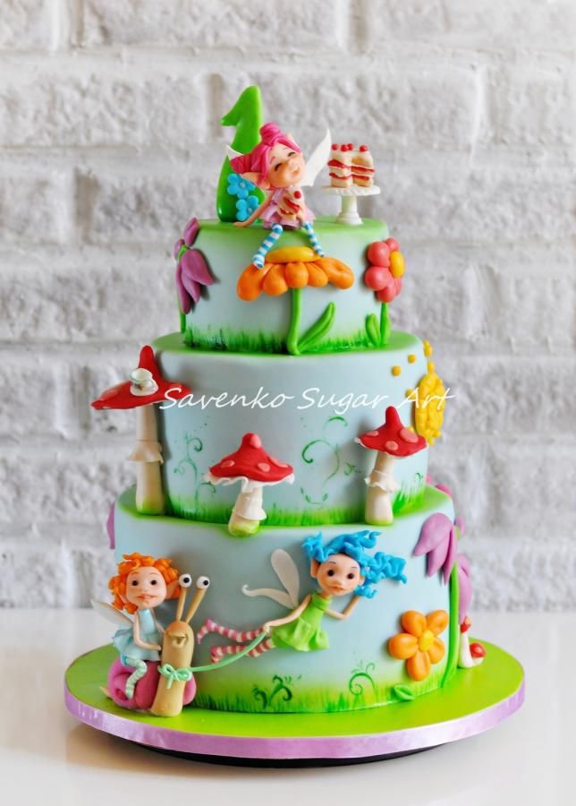Garden Fairies Rush to a Birthday
