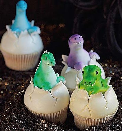 Newly Hatch Dinosaur Cupcakes